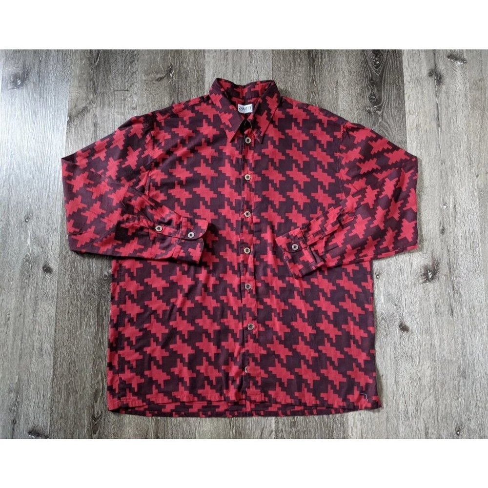Zanetti Mens Button Down Shirt XL Made In Italy